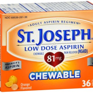 St. Joseph Low Dose Aspirin 81 mg Chewable Tablets Orange 36 Ea